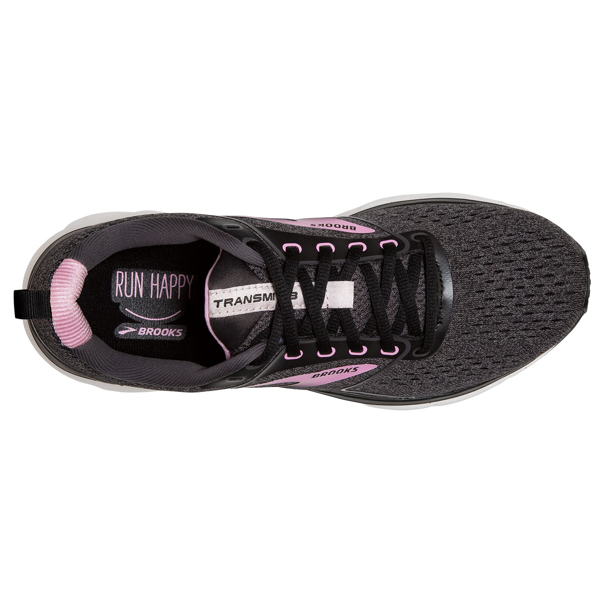 Brooks Women's Transmit 3 Running Shoe - Black/Lilac Sachet/Blackened Pearl - 11 Medium