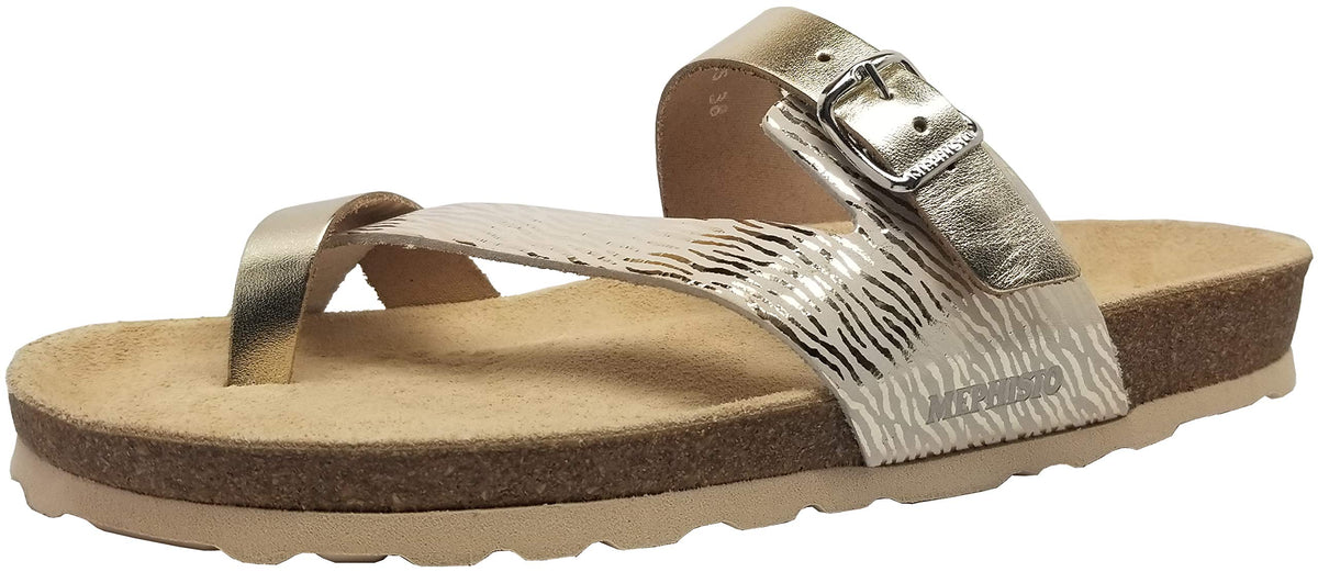 Mephisto Womens Nalia Sandal, Gold Vega/Zebra, Size 11