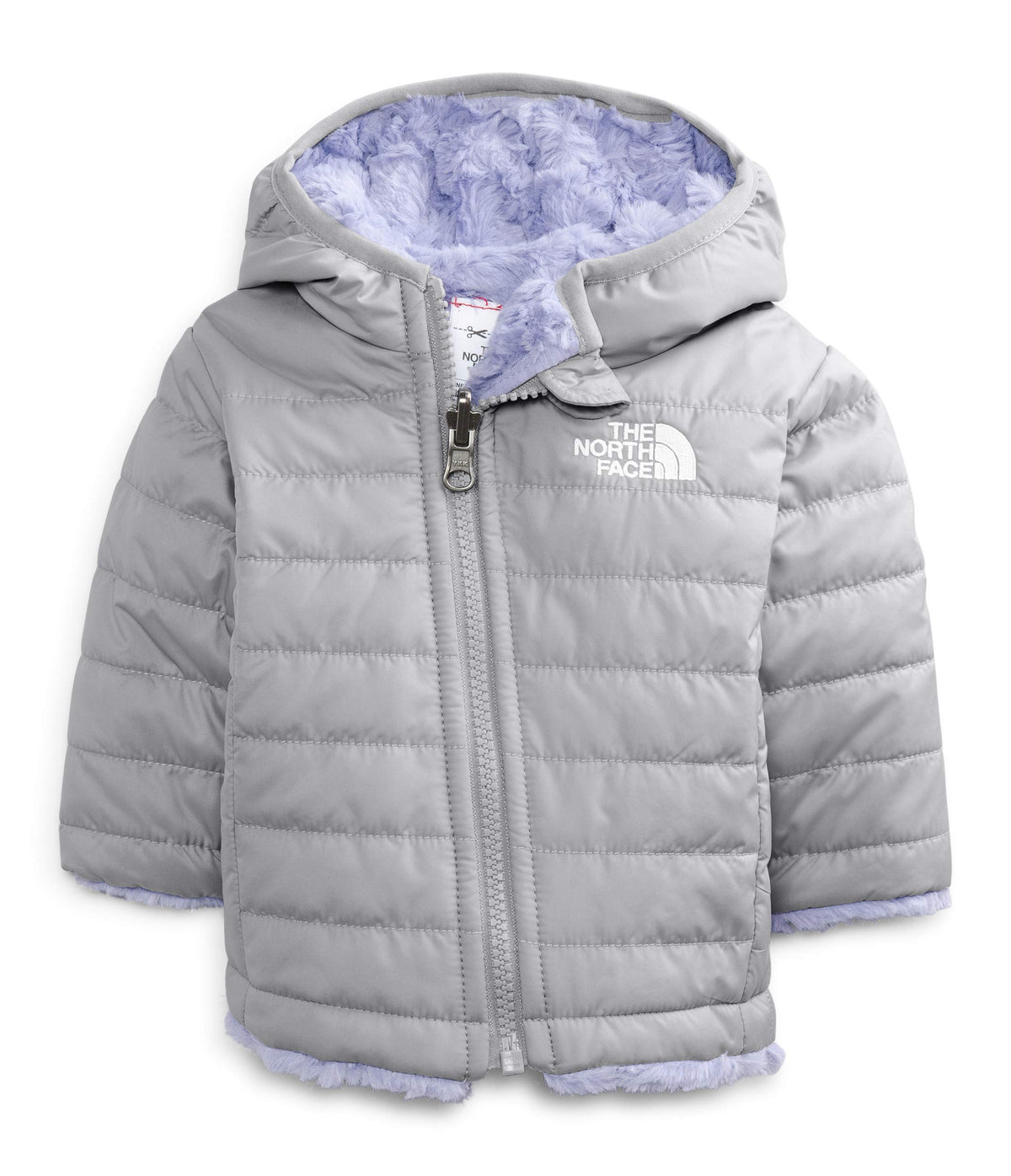 THE NORTH FACE Infant Reversible Mossbud Swirl Hoodie, Meld Grey/Sweet Lavender, 12-18 Months