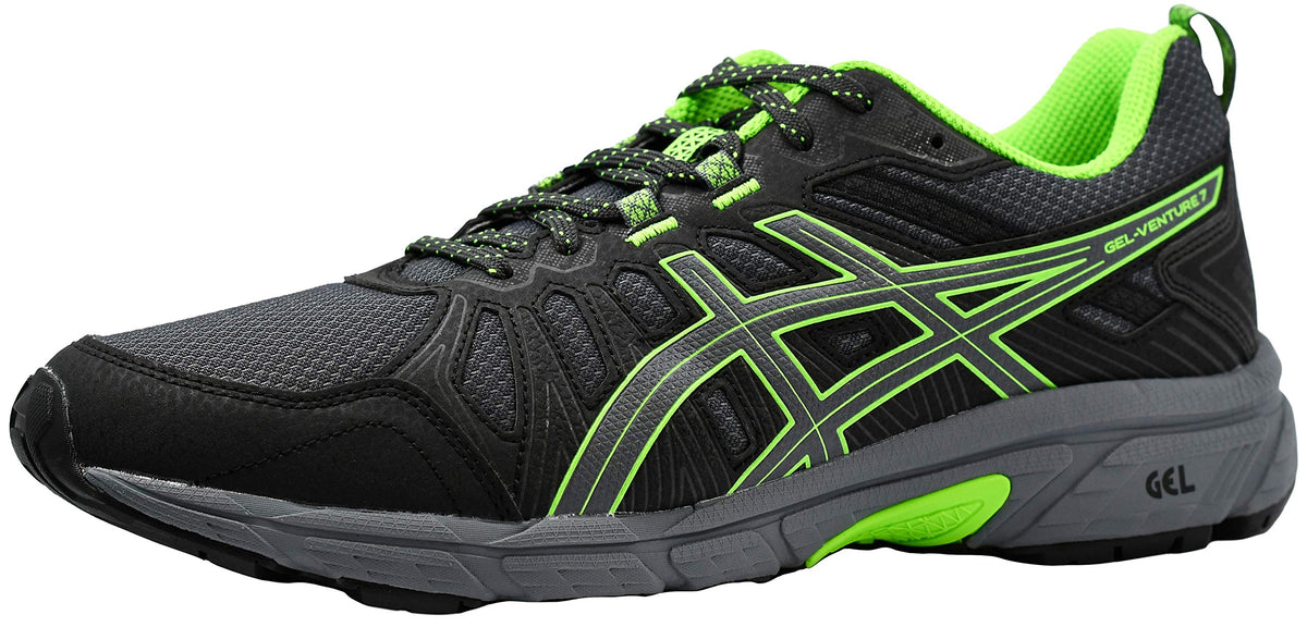 ASICS Men's Gel-Venture 7 Running Shoes, Graphite Grey/Green Gecko, 8 M US