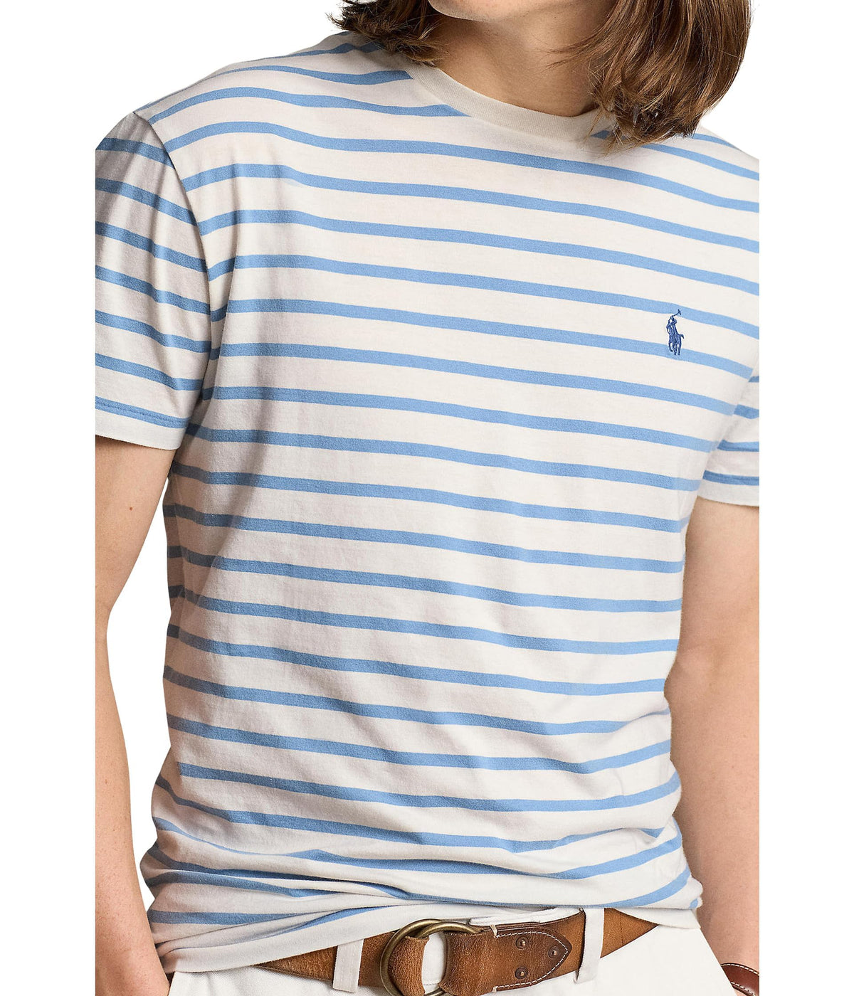 Polo Ralph Lauren Men's Classic Fit Striped Jersey T-Shirt Nevis/Vessel Blue Small