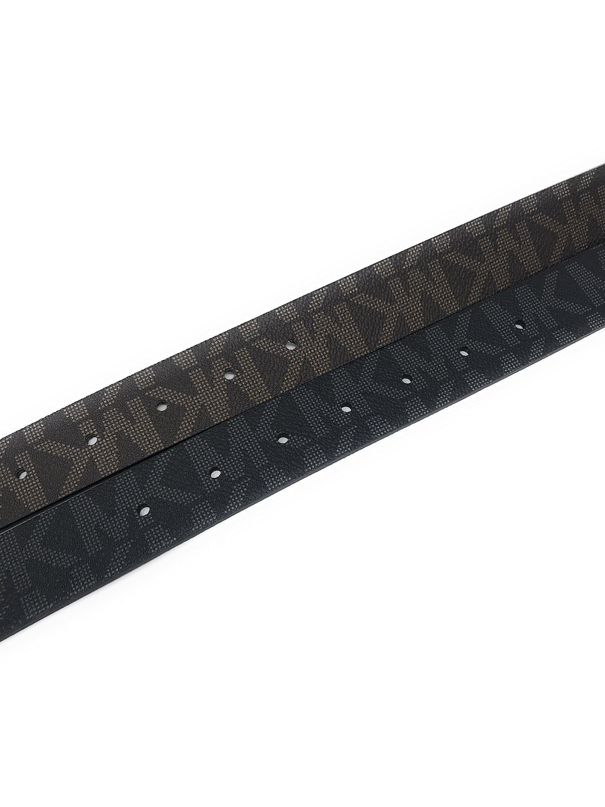 Michael Kors Women's Rectangle Buckle Reversible Black Brown Logo Belt, Extra Large