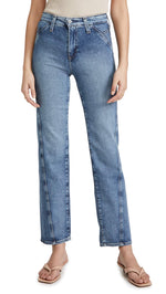 AG Adriano Goldschmied Angled Alexxis Vintage High-Rise Straight in Embrace Embrace 25 31