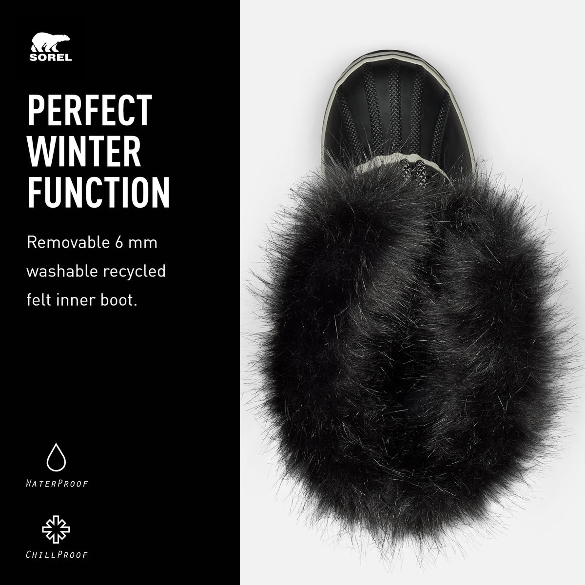 SOREL - Youth Joan of Arctic Waterproof Winter Boot for Kids Big Kid (8-12 Years) 6 Big Kid Black, Dove