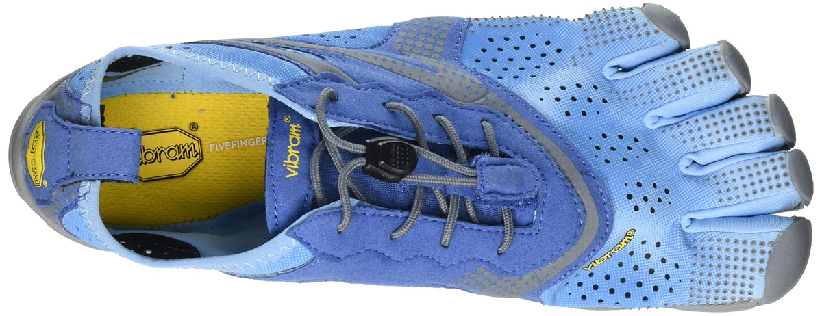 Vibram Girl's V-Run Sneaker, Blue/Blue, 4 us