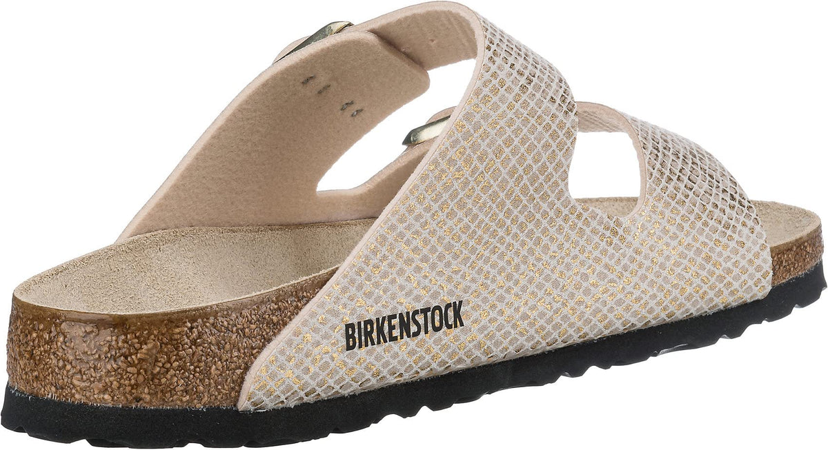 Birkenstock Women's Arizona Sandal, White Gold, 6.5 Narrow