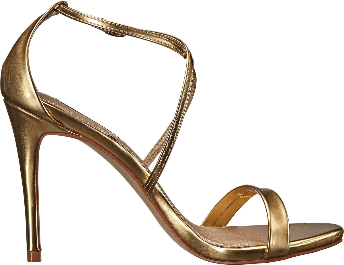 Steve Madden Feliz Heeled Sandal Gold 8.5 M