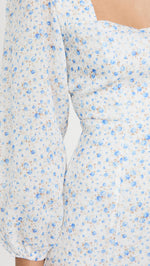 ASTR the label Women's Audette Dress, Blue White Ditsy, XS