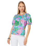 Lilly Pulitzer Rhett Top XX-Large Seabreeze Blue Walking on Sunshine