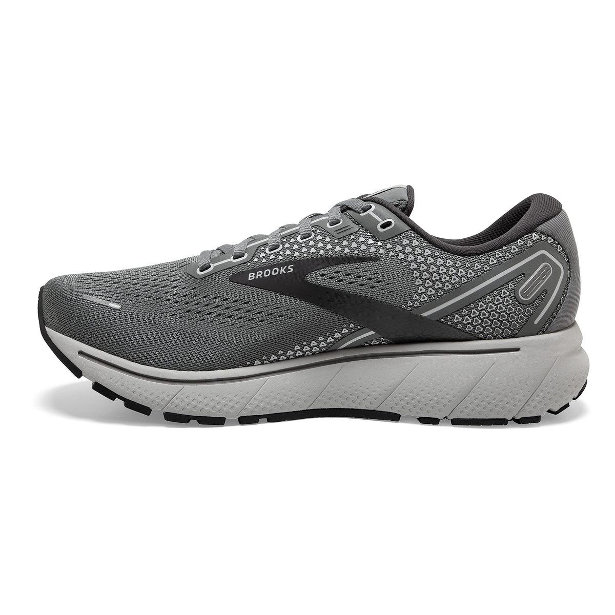 Brooks Men's Ghost 14 Neutral Running Shoe - Grey/Alloy/Oyster - 8.5 Narrow