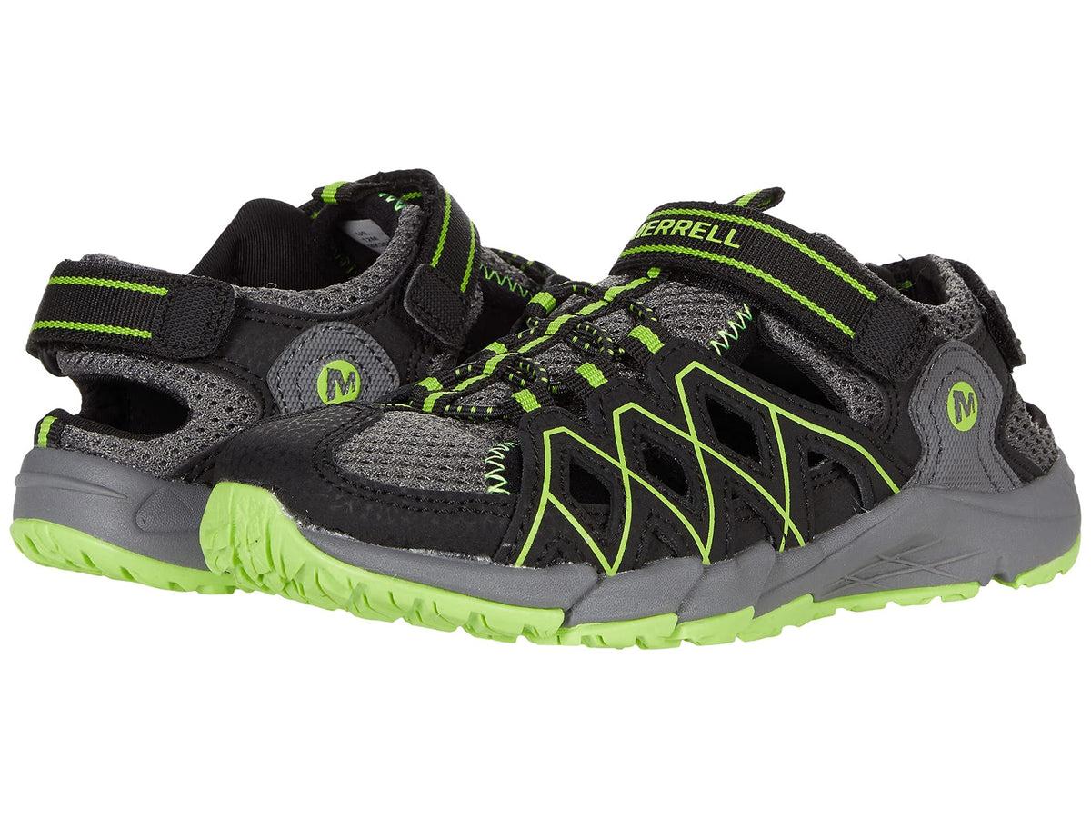 Merrell Boy's Hydro Quench (Toddler/Little Kid/Big Kid) Grey/Black/Lime Leather/Mesh 5 Big Kid M