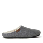 Dearfoams Women's Microwool Molded Footbed Clog Slipper, Grey Heather, Medium