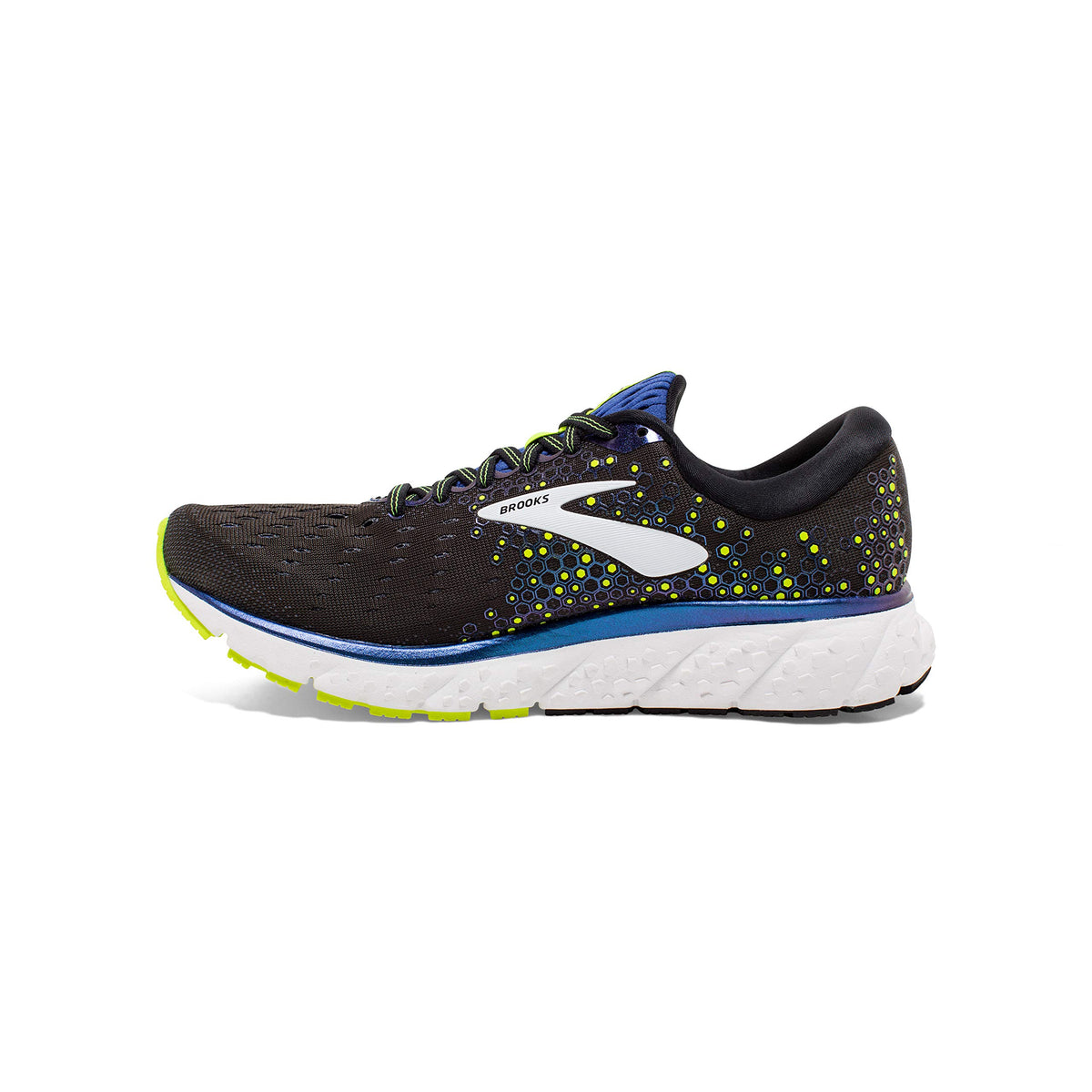 Brooks Mens Glycerin 17 Running Shoe - Black/Blue/Nightlife - 2E - 9.0