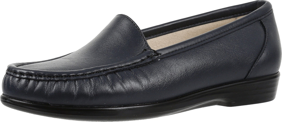 SAS® Simplify Comfort Loafers for Women – Tri-Pad® Comfort System – PU Construction - Supersoft® Navy 10.5 M - Medium (B)