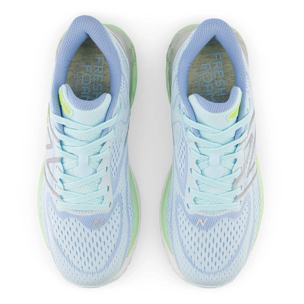 New Balance Women's Fresh Foam 880 V13 Running Shoe, Blue/Green Aura/Silver Metalic, 10.5 Wide