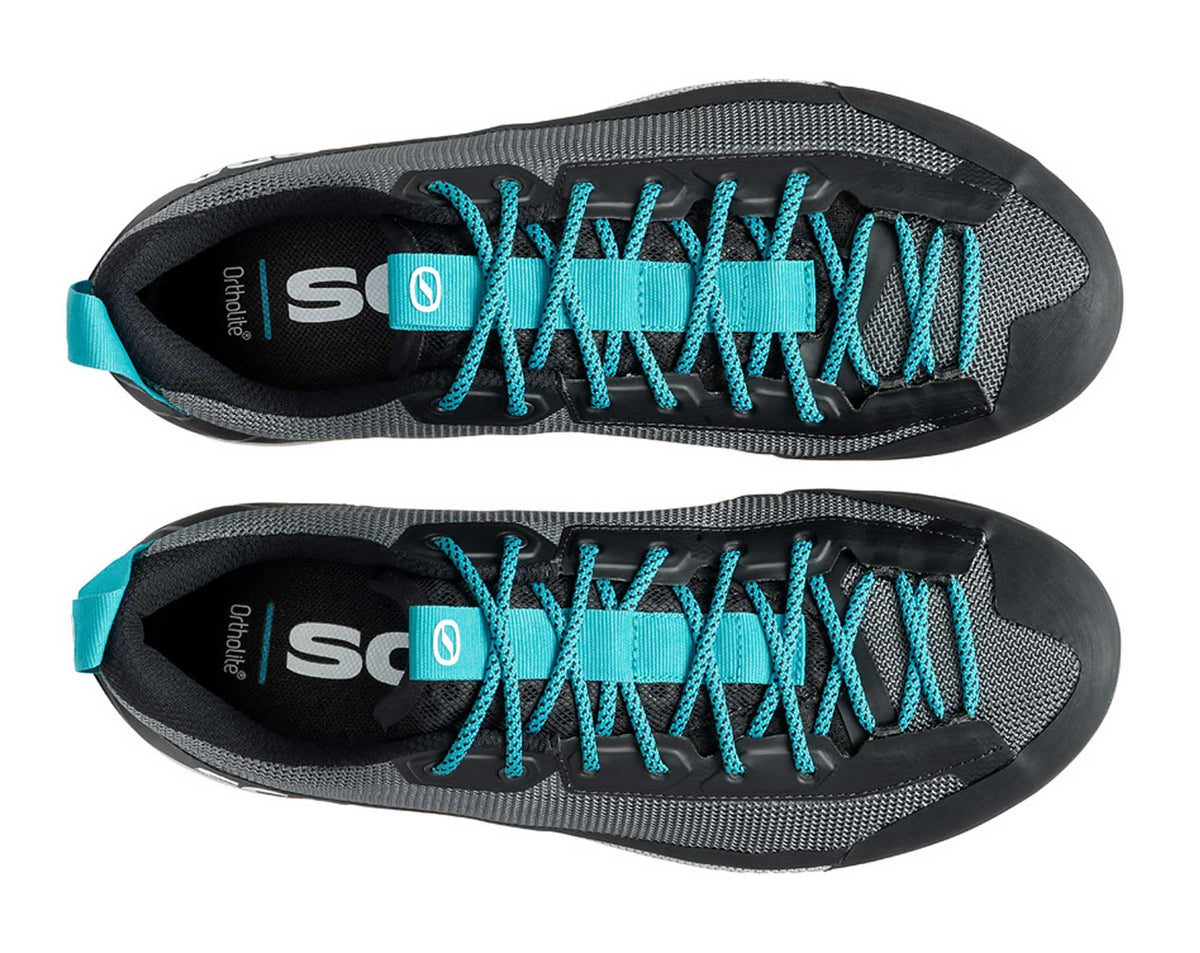 SCARPA Men's Gecko LT Outdoor Shoes for Hiking and Walking - Anthracite/Azure - 11.5 Women/10.5 Men