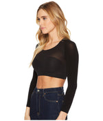 SPANX Women's Long Sleeve Arm Tights Layering Piece, Opaque Very Black LG-XL One Size