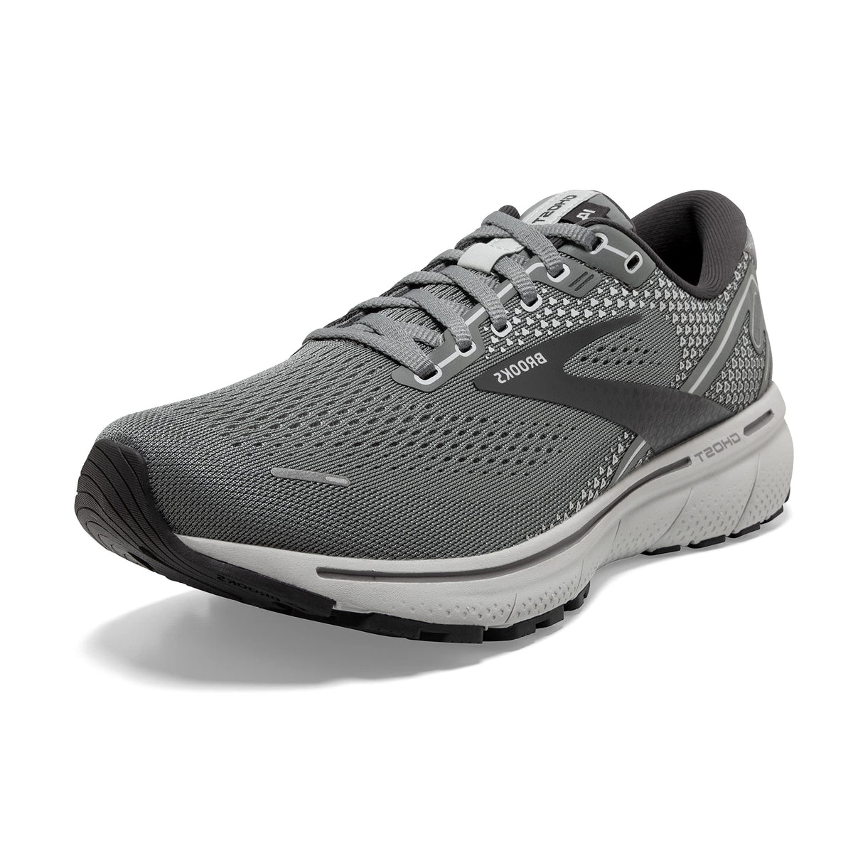 Brooks Men's Ghost 14 Neutral Running Shoe - Grey/Alloy/Oyster - 8.5 Narrow