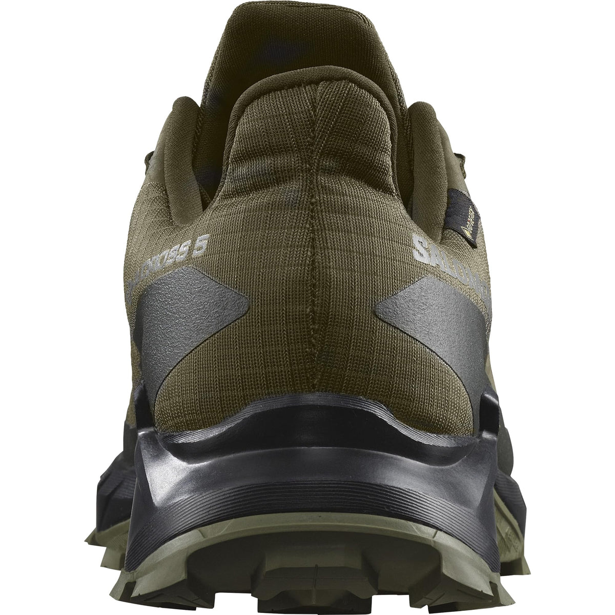 Salomon Men’s Alphacross 5 Gore-Tex, Waterproof Trail Running Shoes - Olive Night/Black/Deep Lichen Green - 13.5