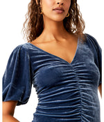 Free People Cupcake Velvet Top Large Outerspace