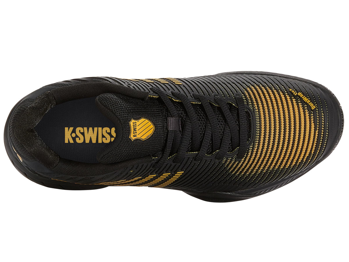 K-Swiss Men's Hypercourt Express 2 Tennis Shoe, Moonless Night/Amber Yellow, 9.5 W