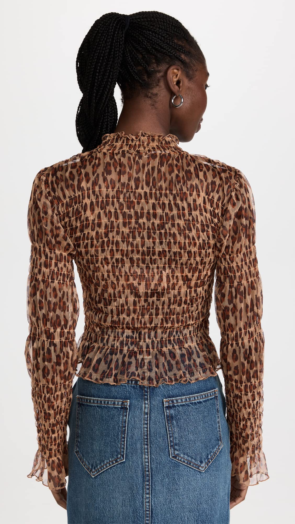 Free People Women's Hello There Top X-Small Leopard Combo