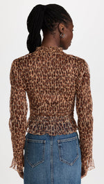Free People Women's Hello There Top X-Small Leopard Combo