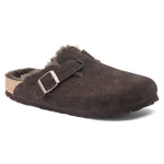 Birkenstock Boston Shearling Suede Leather Clogs M Mocha