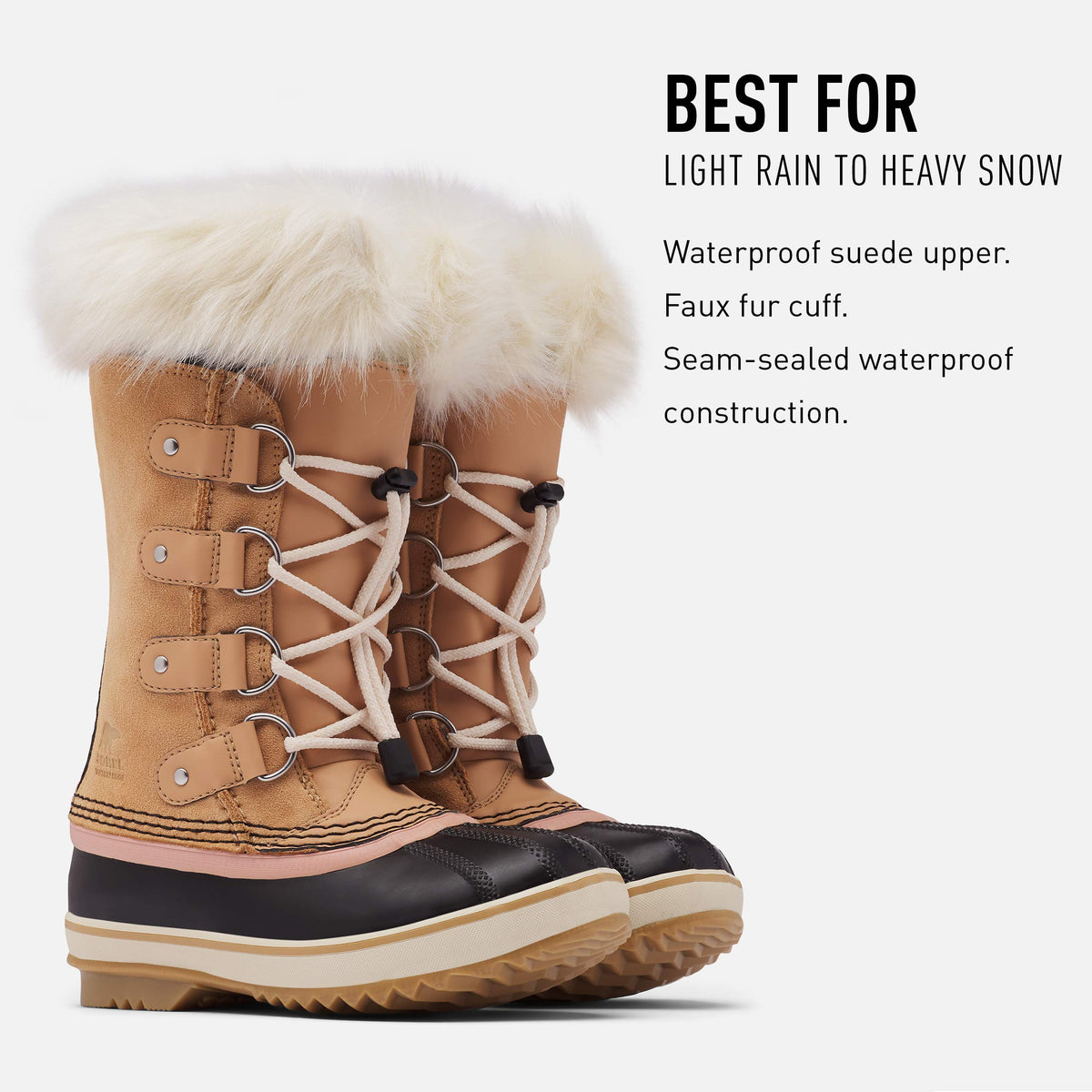 Sorel Joan of Arctic Boot - Girls' Honest Beige, 5.0