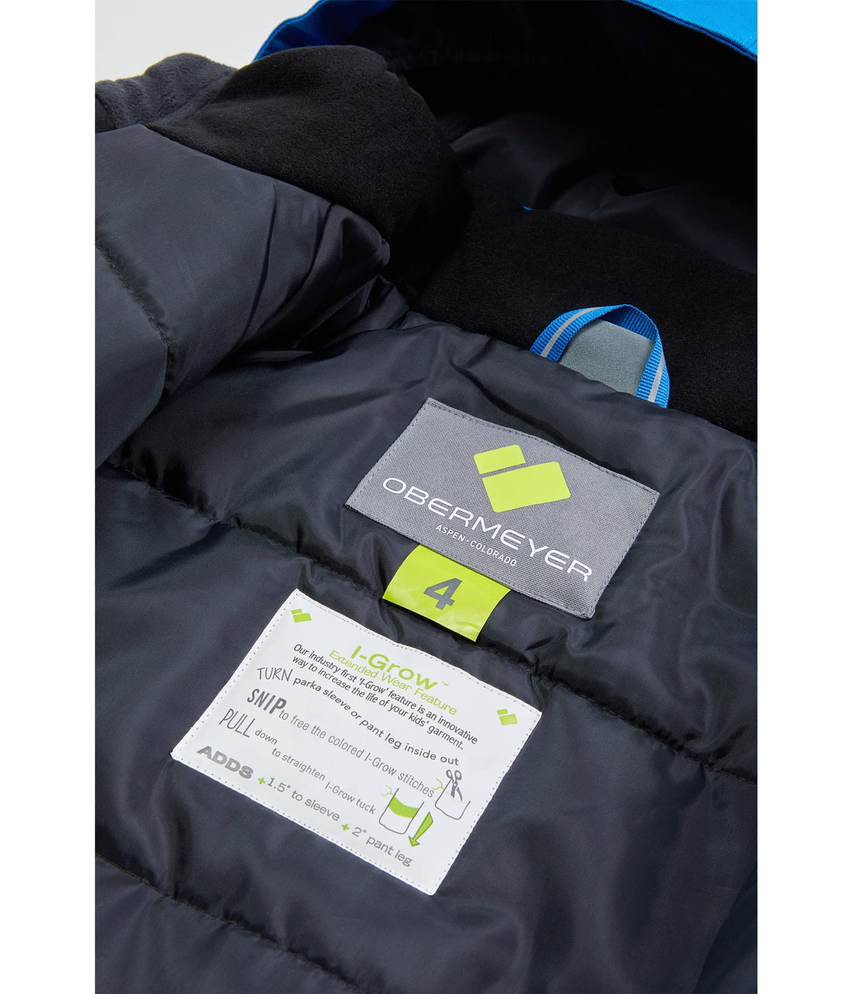 Obermeyer Boy's Super G Jacket (Toddler/Little Kids/Big Kids) Blue Vibes 5 Little Kid