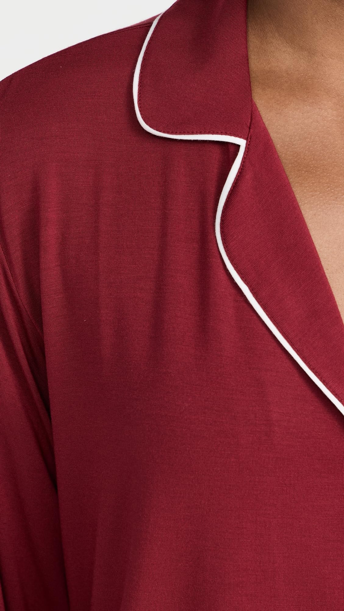 Eberjey Gisele Classic Women's Pajama Set | Long Sleeve Button Down Shirt with Front Pocket, Shorts with Elastic Waist | Super Soft Lightweight Breathable Modal Jersey Fabric Sleepwear