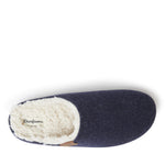 Dearfoams Men's Microwool Clog with Molded Footbed Slipper, Navy, Medium