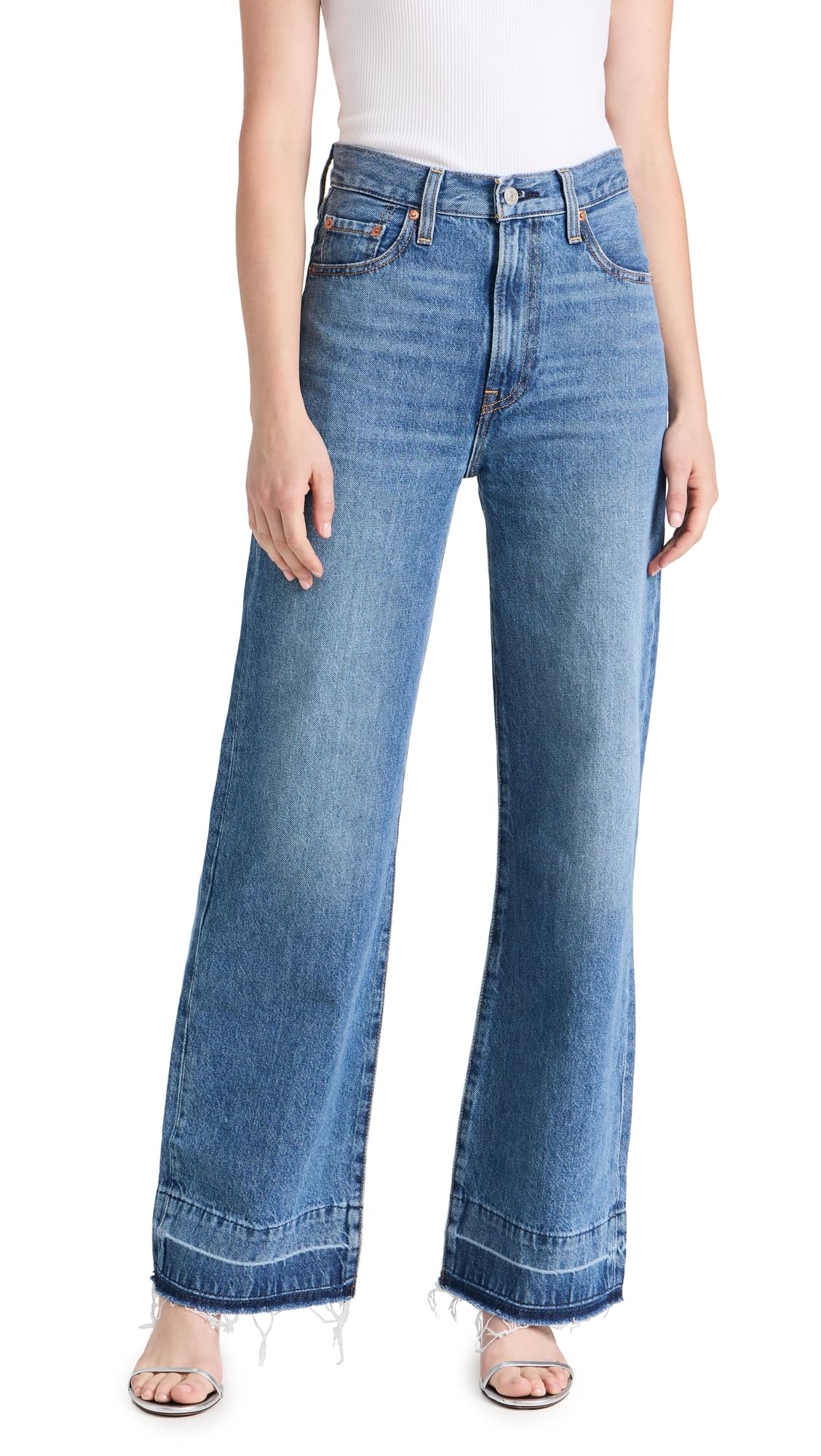 Levi's Women's Ribcage Wide Leg Jeans, She's A Cutie, Blue, 26