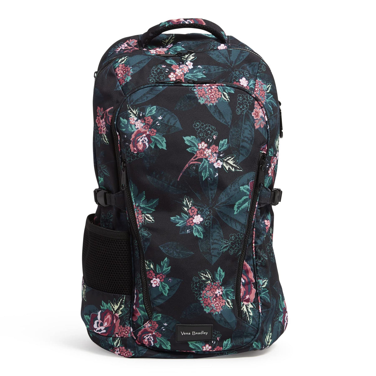 Vera Bradley Women's Recycled Lighten Up Reactive Lay Flat Travel Backpack, Rose Foliage, One Size