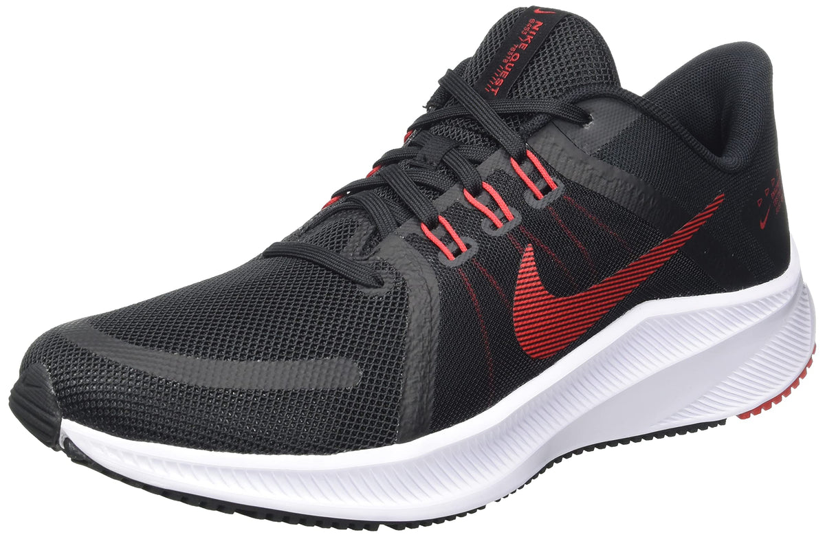 NIKE Men's Race Running Shoe, Black University Red White Dk Smoke Grey, 9