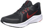 NIKE Men's Race Running Shoe, Black University Red White Dk Smoke Grey, 9