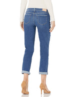 PAIGE Women's Brigitte Transcend Mid Rise Tailored Boyfriend Jean, Roadhouse, 33