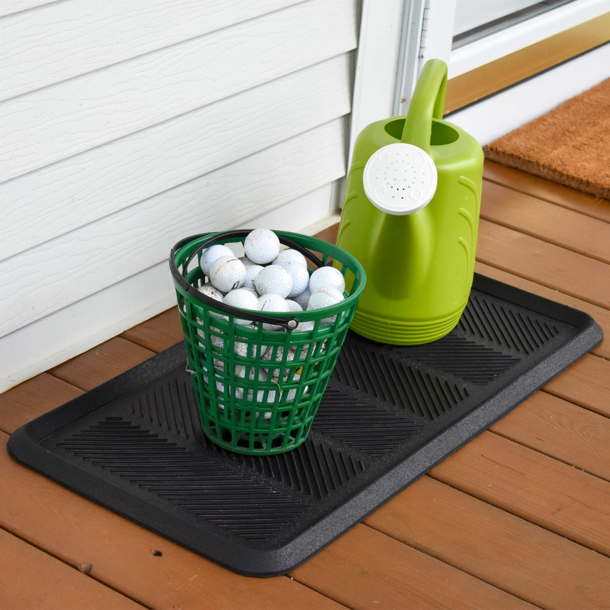 SafetyCare Rubber Shoe & Boot Tray - Multi-Purpose - 32 x 16 Inches - 1 Mat