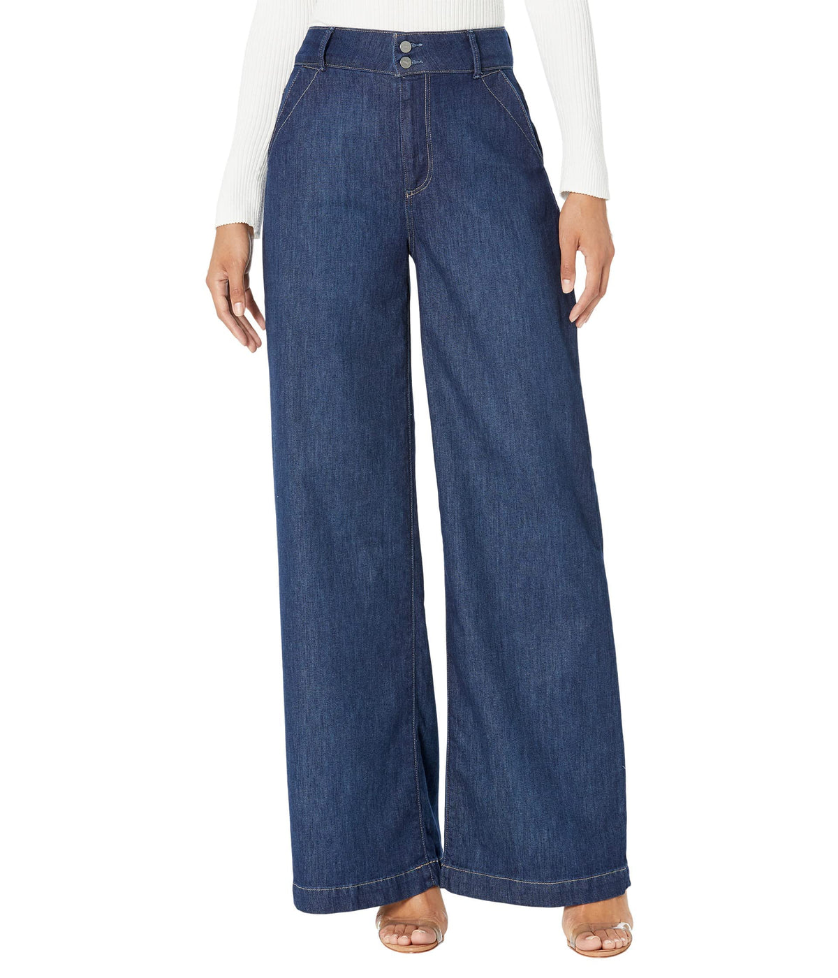 PAIGE Harper w/Wide Waistband + Double Button + Angled Pockets in Baltimore Baltimore 33 33