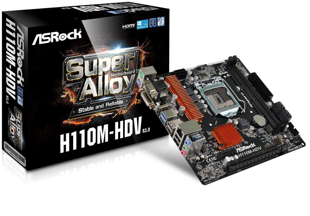 ASRock MB 1151 H110M-HDV 3.0 (D,HDMI,USB3)