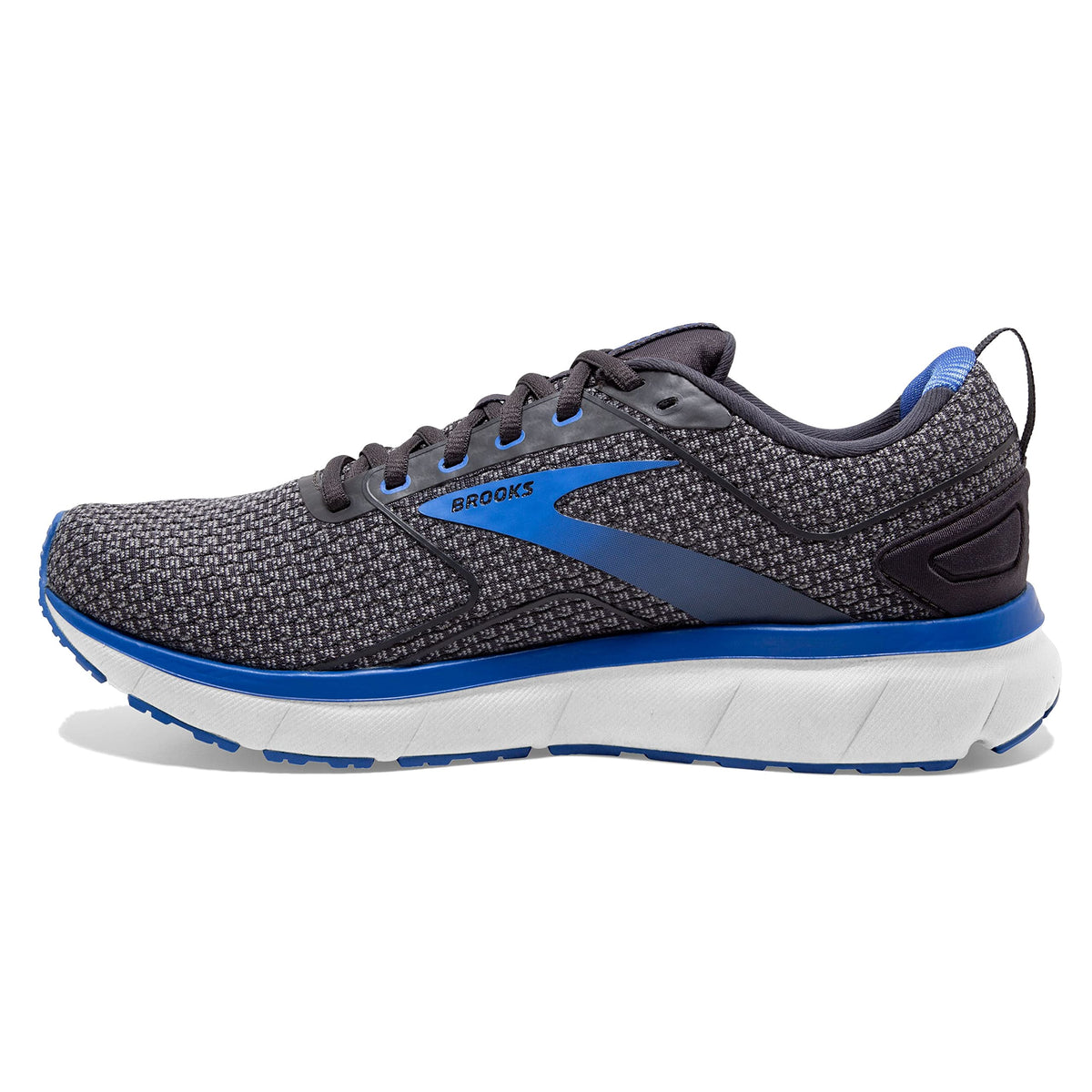 Brooks Men's Transmit 3 Running Shoe - Ebony/Primer Grey/Blue - 13 Medium