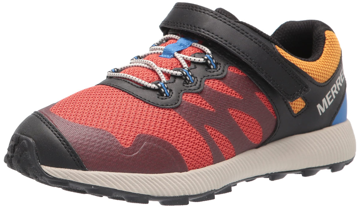 Merrell Nova 2 Hiking Shoe, Black/Rust, 1 US Unisex Big Kid
