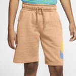 Nike Boy's Sportswear Club + HBR Fleece Shorts (Big Kids) Orange Chalk XL (18-20 Big Kid)