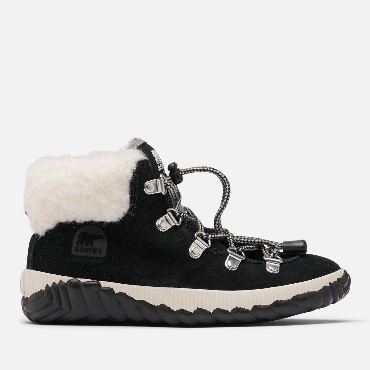 Sorel Kids Girl's Out 'N About™ Conquest Waterproof (Little Kid/Big Kid) Black 4 Big Kid M