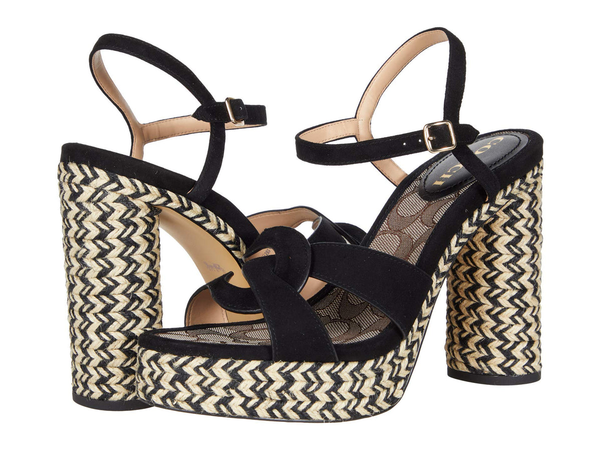 COACH Talina Sandal Black Suede 6 B (M)