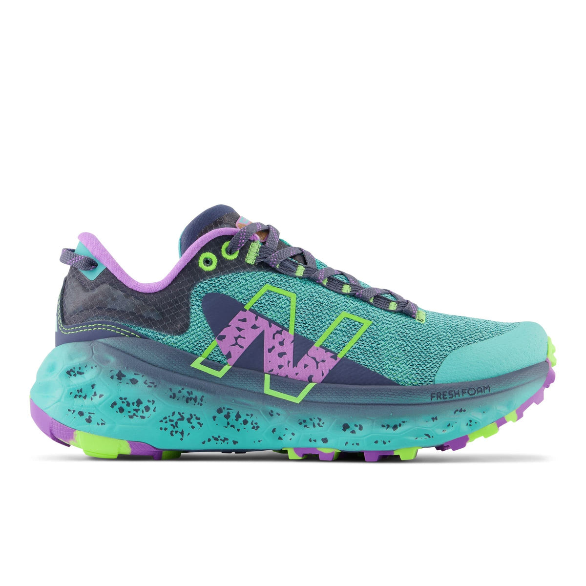 New Balance Women's Fresh Foam X More Trail v2, Cyber Jade/Electric Purple, 11 Medium