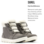 Sorel Women's Explorer Ii Carnival Cozy Waterproof Casual Winter Boots 6.5 Quarry, Dove