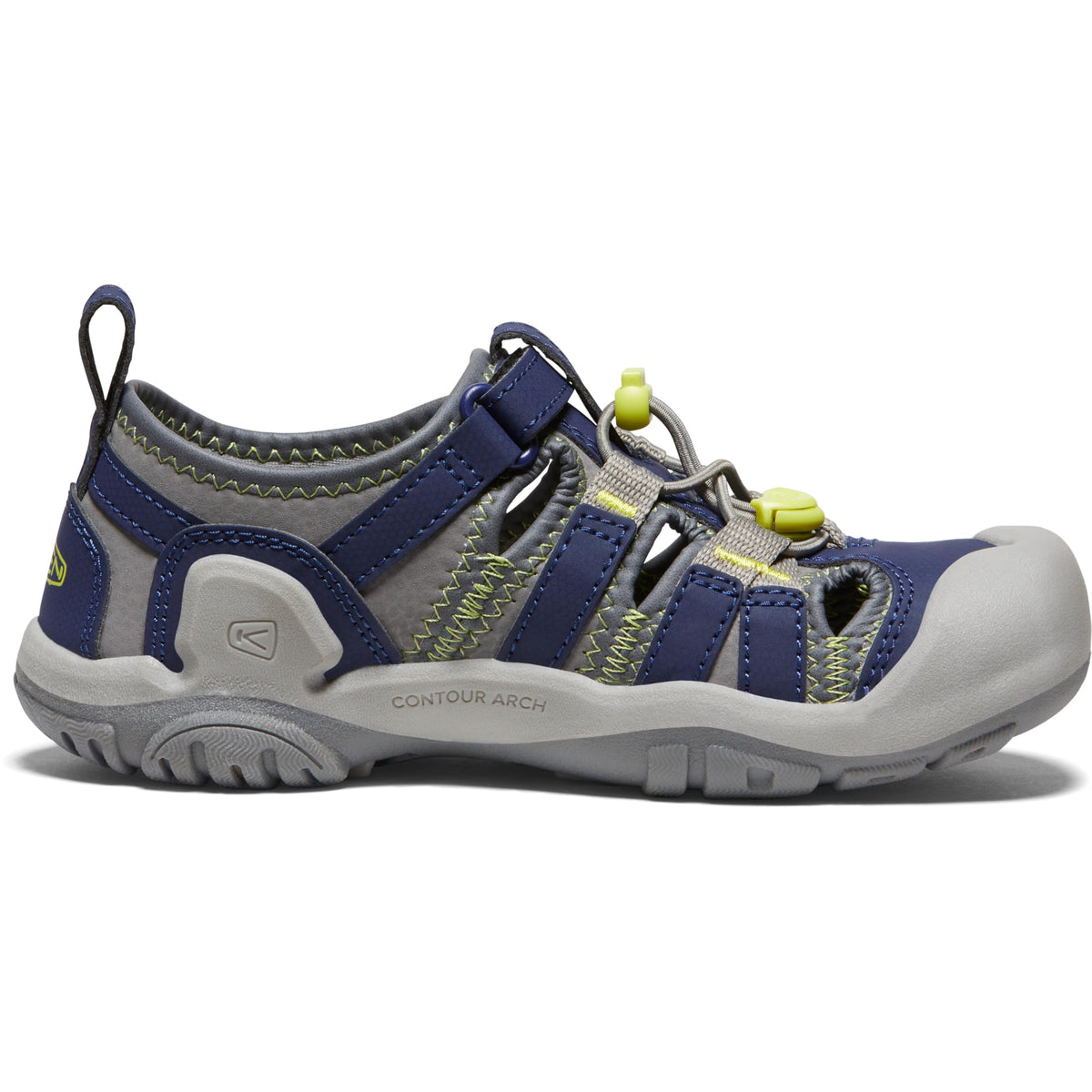 KEEN Knotch Creek Casual Comfortable Sandals, Steel Grey/Blue Depths, 13 US Unisex Little Kid