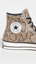 Converse Men's Archive Reptile Chuck 70 High Sneakers, Brown/Egret/Black, 9 Medium US