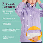 MARMOT Men's Women's Precip Eco Waterproof Rain Jacket X-Large Paisley Purple